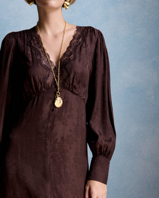Robe dentelle Betina chocolat