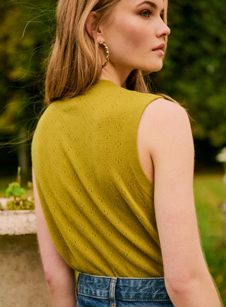 Navy Sleeveless Top